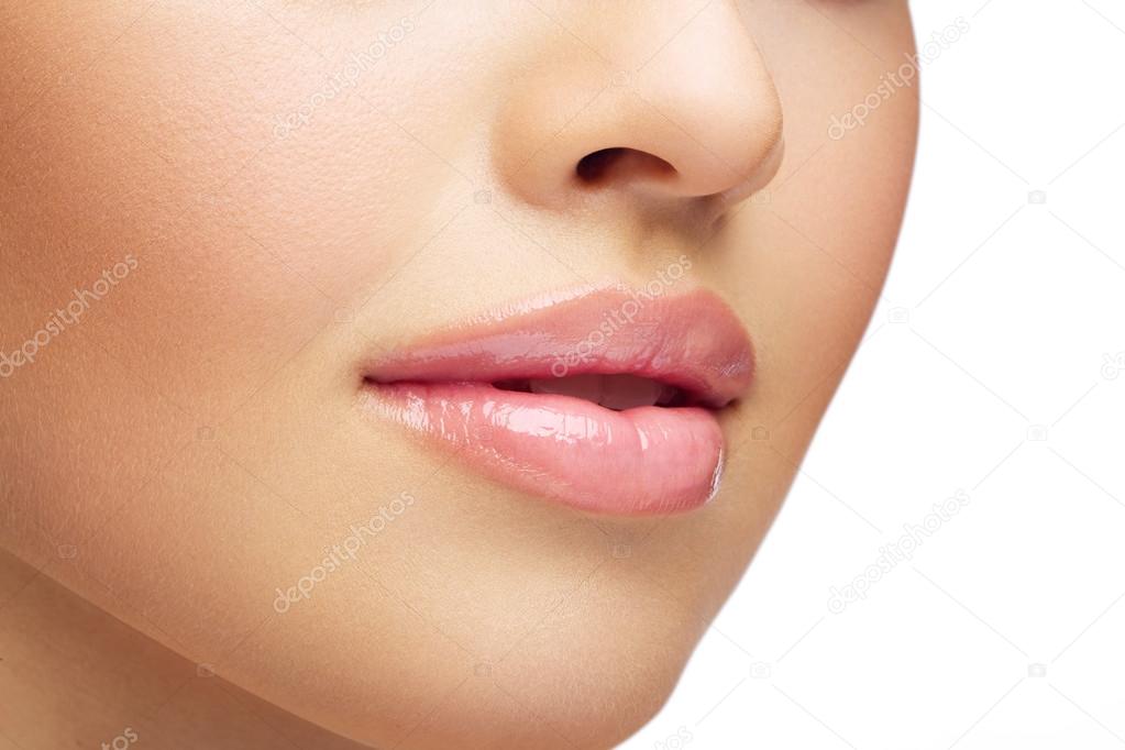 Female lips close up