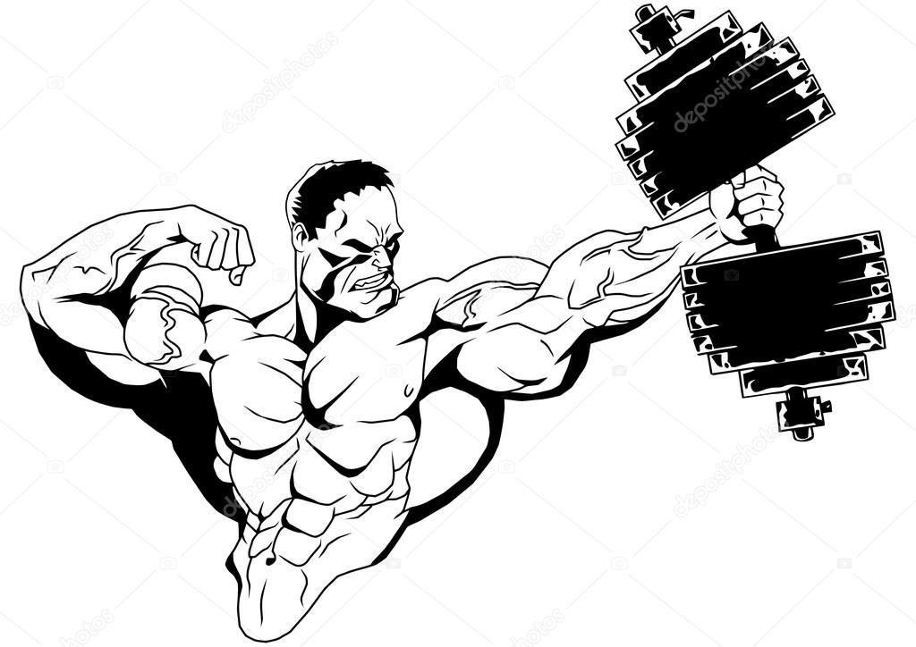 Bodybuilder drawing fotos de stock, imágenes de Bodybuilder drawing sin  royalties | Depositphotos