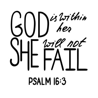 Tanrı onun içinde başarısız olmayacak. İlham verici ve motive edici İncil alıntısı. Modern fırça kaligrafisi. El çizimi harfler. Tişörtler, posterler ve duvar resimleri için bir deyim. Vektör tasarımı. Beyaz arkaplanda izole.