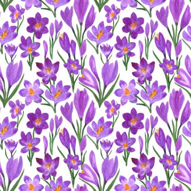 Su klonu rengarenk bahar çiçeklerinin pürüzsüz deseni. Kumaş, tekstil, dekupaj, duvar kâğıtları, baskı, hediye paketi, davetiyeler, tekstil.