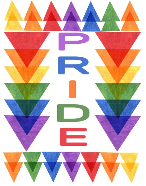 Ilustración Acuarela Arco Iris Orgullo Para Lgbt Lesbianas Gay Bisexuales — Foto de Stock