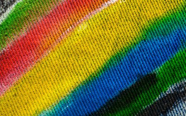 Kot arka plan üzerinde renkli şeritler