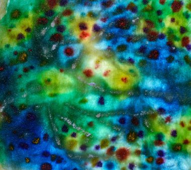 Yün lekeleri ile çok renkli soyut kumaş dokusu. Tekne arka plan