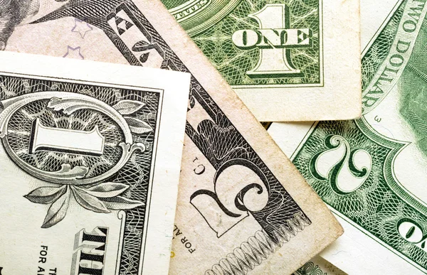 Dinheiro; fundo de notas de dólar — Fotografia de Stock