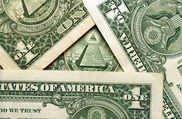 Dinheiro, fundo de notas de dólar — Fotografia de Stock