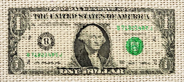 Dólar marca en el lienzo, fondo — Foto de Stock