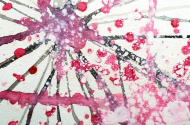 beyaz zemin üzerine suluboya özet satırları