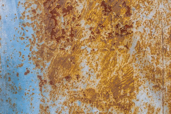 Surface of rusty iron with remnants of old paint, grunge metal surface, great background or texture for your project — Stock Photo, Image