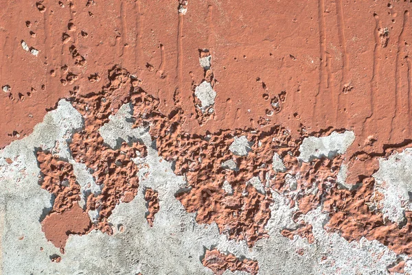 Tot spaanders wordt verwerkt verf op oude betonnen wand textuur achtergrond — Stockfoto