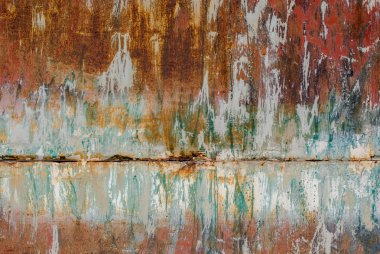 surface of rusty iron with remnants of old paint texture background clipart