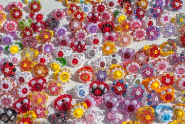 bijouterie handmade beaded texture background