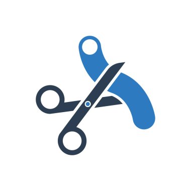 Makas simgesi. vektör illüstrasyonu