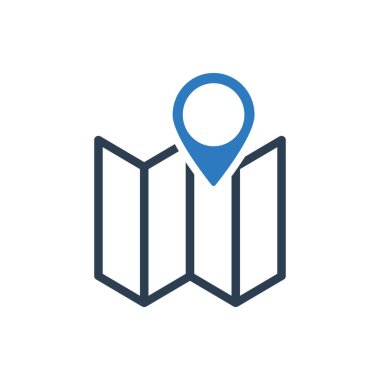 Çekici ve Sadık Tasarlanmış Yönlendirme Haritası Simgesi