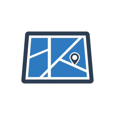 Çekici ve Sadık Tasarlanmış Yönlendirme Haritası Simgesi