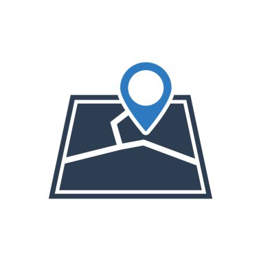 Çekici ve Sadık Tasarlanmış Konum Haritası Simgesi