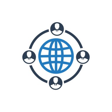 Çekici ve Sadık Tasarlanmış Küresel İletişim Simgesi