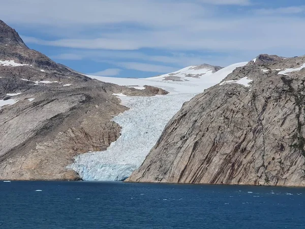 Glaciär Prins Kristet Ljud Grönland — Stockfoto