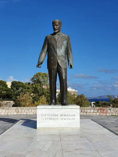 Estatua Leftherios Venizelos Heraklion Iraklio Isla Creta Grecia —  Fotos de Stock