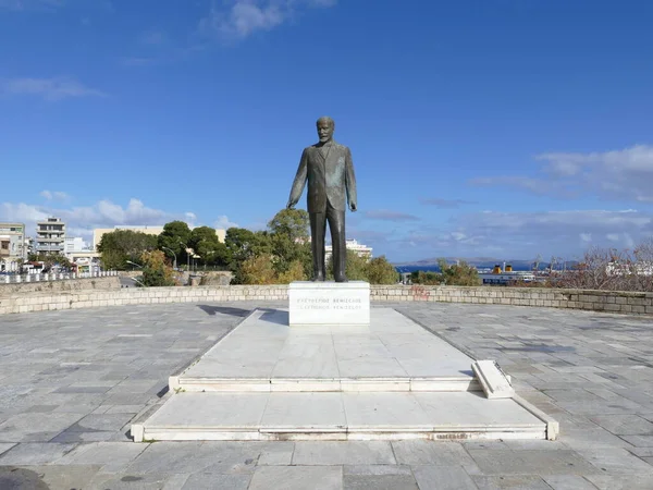 Estatua Leftherios Venizelos Heraklion Iraklio Isla Creta Grecia —  Fotos de Stock