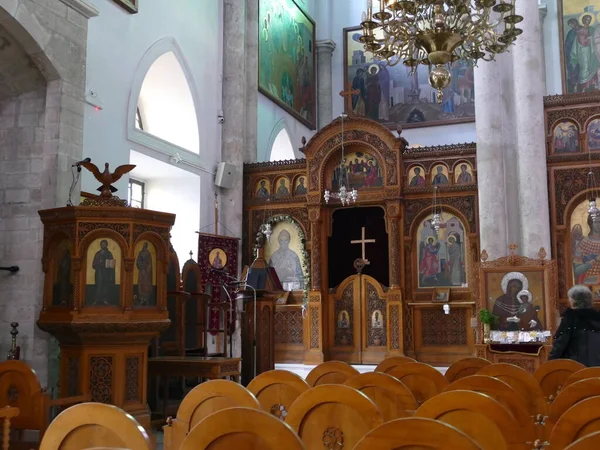 Interno Della Chiesa Agios Titos Heraklion Iraklio Isola Creta Grecia — Foto Stock