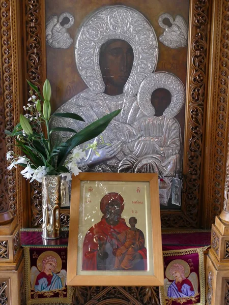 Ícone Agios Titos Igreja Heraklion Iraklio Ilha Creta Grécia — Fotografia de Stock