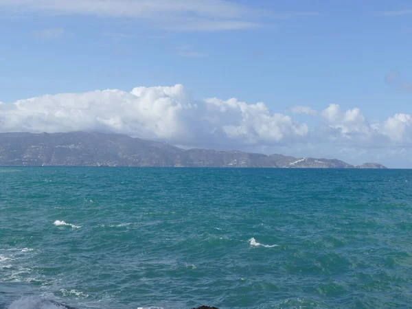Heraklion, Iraklio, Girit adası önündeki Girit denizi manzarası, Yunanistan