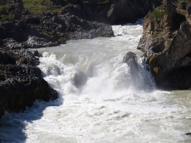 Godafoss 'un düşük seviyeleri, Tanrıların şelalesi, İzlanda
