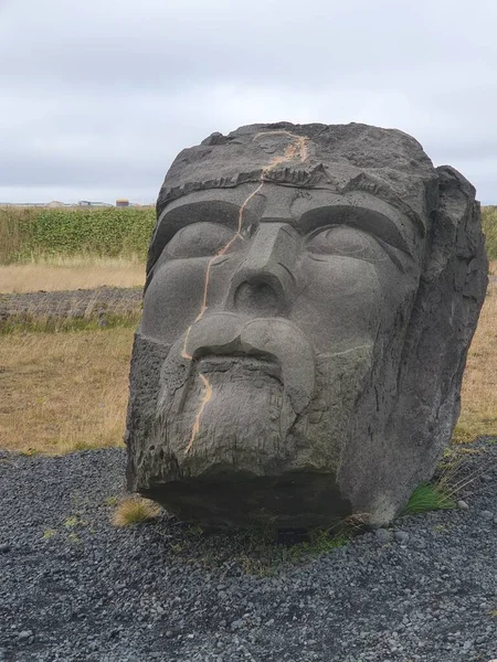 Posąg Przed Viking Museum Viking World Kevlavik Islandia Posąg Vor — Zdjęcie stockowe