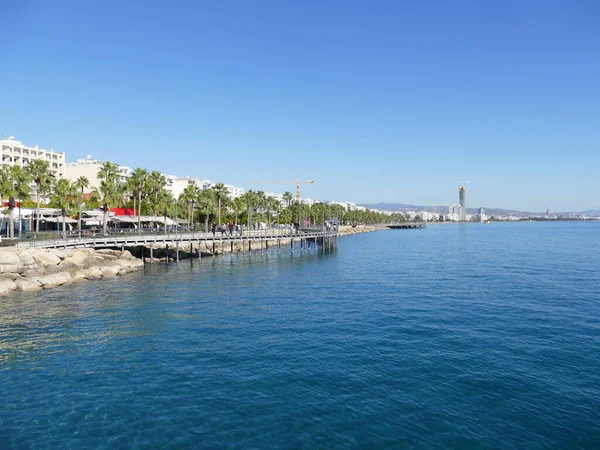 Hermoso Paseo Marítimo Limassol Lemesos Chipre —  Fotos de Stock