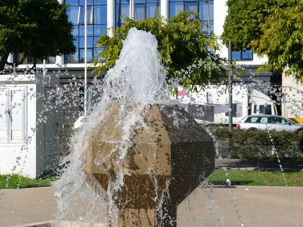 Fontaine Dans Parc Sur Front Mer Limassol Lemesos Chypre — Photo