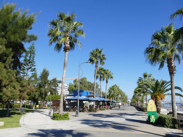 Hermoso Paseo Marítimo Limassol Lemesos Chipre — Foto de Stock