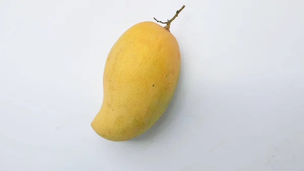Sweet Yellow Ripe Mango Scented White Background — Stock Photo, Image