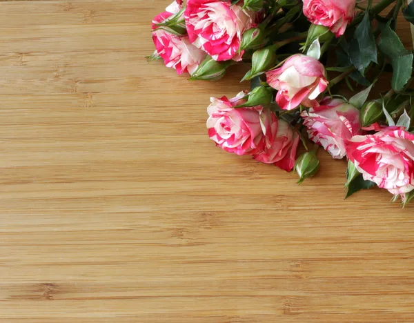 Floral wooden background — Stock Photo, Image