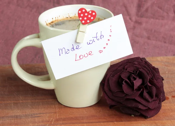 Coffee with message — Stock Photo, Image