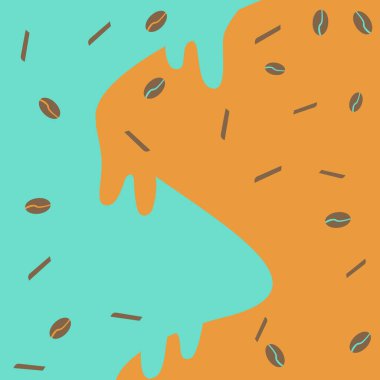 vektör arkaplan, kahve çekirdekli dondurma