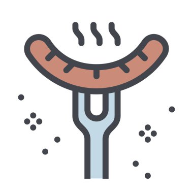  sosis web simgesi vektör çizimi 