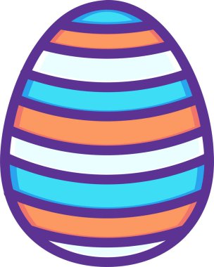 Paskalya yumurtası ikonu, Paskalya konsepti, basit illüstrasyon tasarımı 