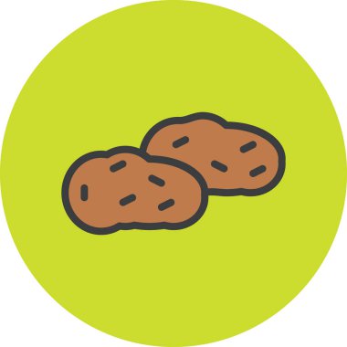 Tatlı patates, ağ simgesi basit illüstrasyon