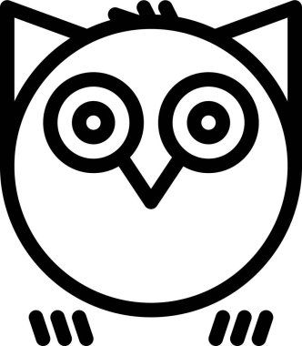 Baykuş karakteri, basit illüstrasyon tasarımı 