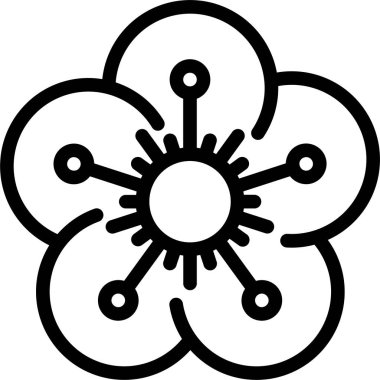 Çiçek. Web simgesi basit illüstrasyon