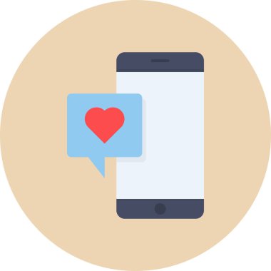 sohbet aşk mesajları, sevgililer günü konsepti, basit illüstrasyon tasarımı 