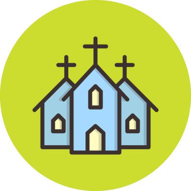 church, web icon simple illustration