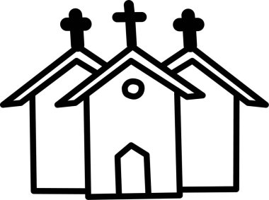 church, web icon simple illustration