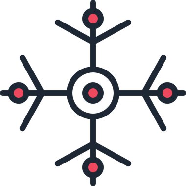 Kar tanesi, xmas konsepti, basit tasarım çizimi