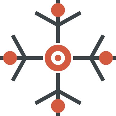 Kar tanesi, xmas konsepti, basit tasarım çizimi