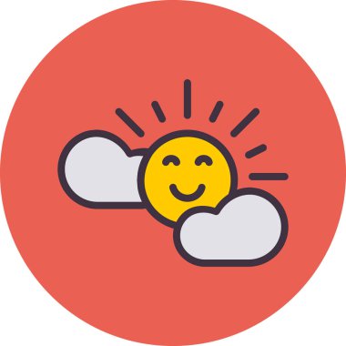 Güneş. Web simgesi basit illüstrasyon