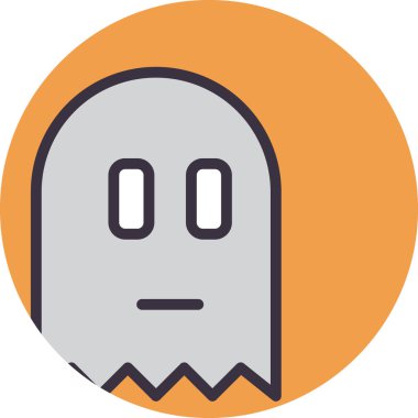 Cadılar Bayramı hayalet vektör simgesi modern basit illüstrasyon