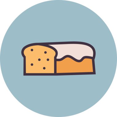 ekmek, illüstrasyon, beyaz arkaplanda vektör.