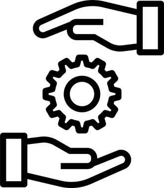 iş ve yönetim düz vektör simgesi.