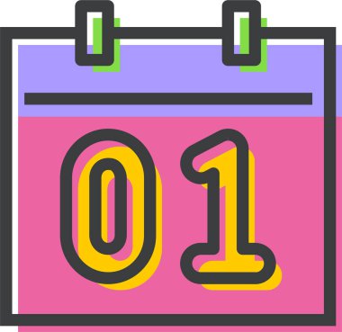 Ocak takvimi, yeni yıl konsepti, basit tasarım